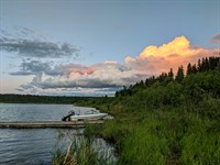 Garner Lake with Boat tied to dock