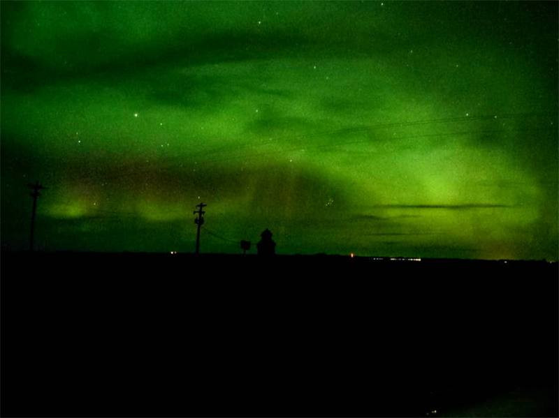 Northern Lights at Waskatenau, 2019 credit Kyle Schole