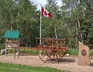 Red River Cart Monument, Lobstick Settlement